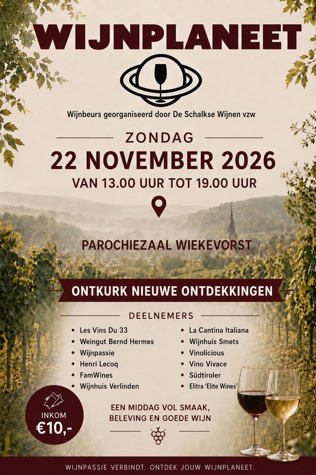 Affiche van wijnbeurs